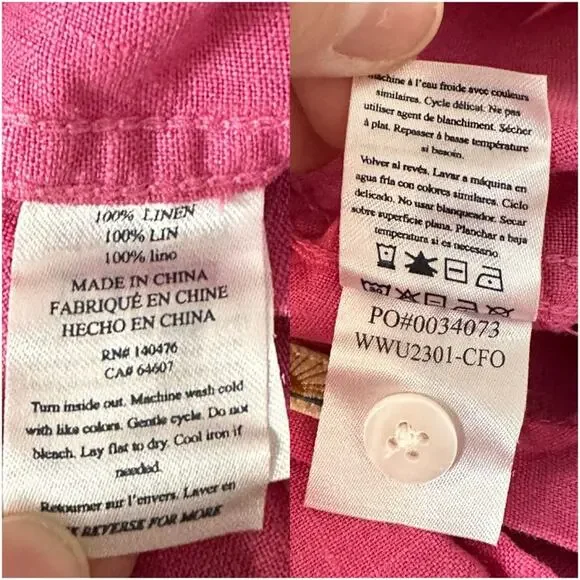 Faherty Laguna Linen Relaxed Shirt in Cone Flower - Picture 11 of 13